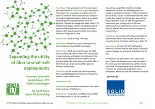 REPORT Small-cell backhaul: Industry trends and market overview © 2013 Senza Fili Consulting • www.senzafiliconsulting.com...