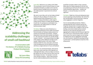 REPORT Small-cell backhaul: Industry trends and market overview © 2013 Senza Fili Consulting • www.senzafiliconsulting.com...