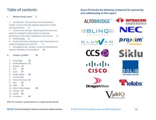 REPORT Small-cell backhaul: Industry trends and market overview © 2013 Senza Fili Consulting • www.senzafiliconsulting.com...