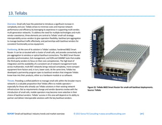 REPORT Small-cell backhaul: Industry trends and market overview © 2013 Senza Fili Consulting • www.senzafiliconsulting.com...
