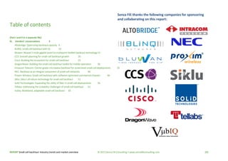 REPORT Small-cell backhaul: Industry trends and market overview © 2013 Senza Fili Consulting • www.senzafiliconsulting.com...