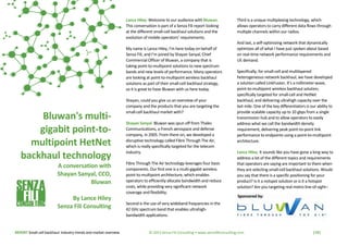 REPORT Small-cell backhaul: Industry trends and market overview © 2013 Senza Fili Consulting • www.senzafiliconsulting.com...