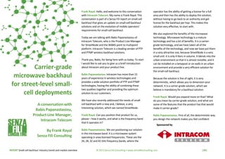REPORT Small-cell backhaul: Industry trends and market overview © 2013 Senza Fili Consulting • www.senzafiliconsulting.com...