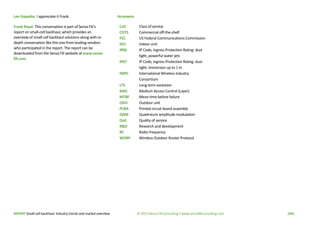 REPORT Small-cell backhaul: Industry trends and market overview © 2013 Senza Fili Consulting • www.senzafiliconsulting.com...
