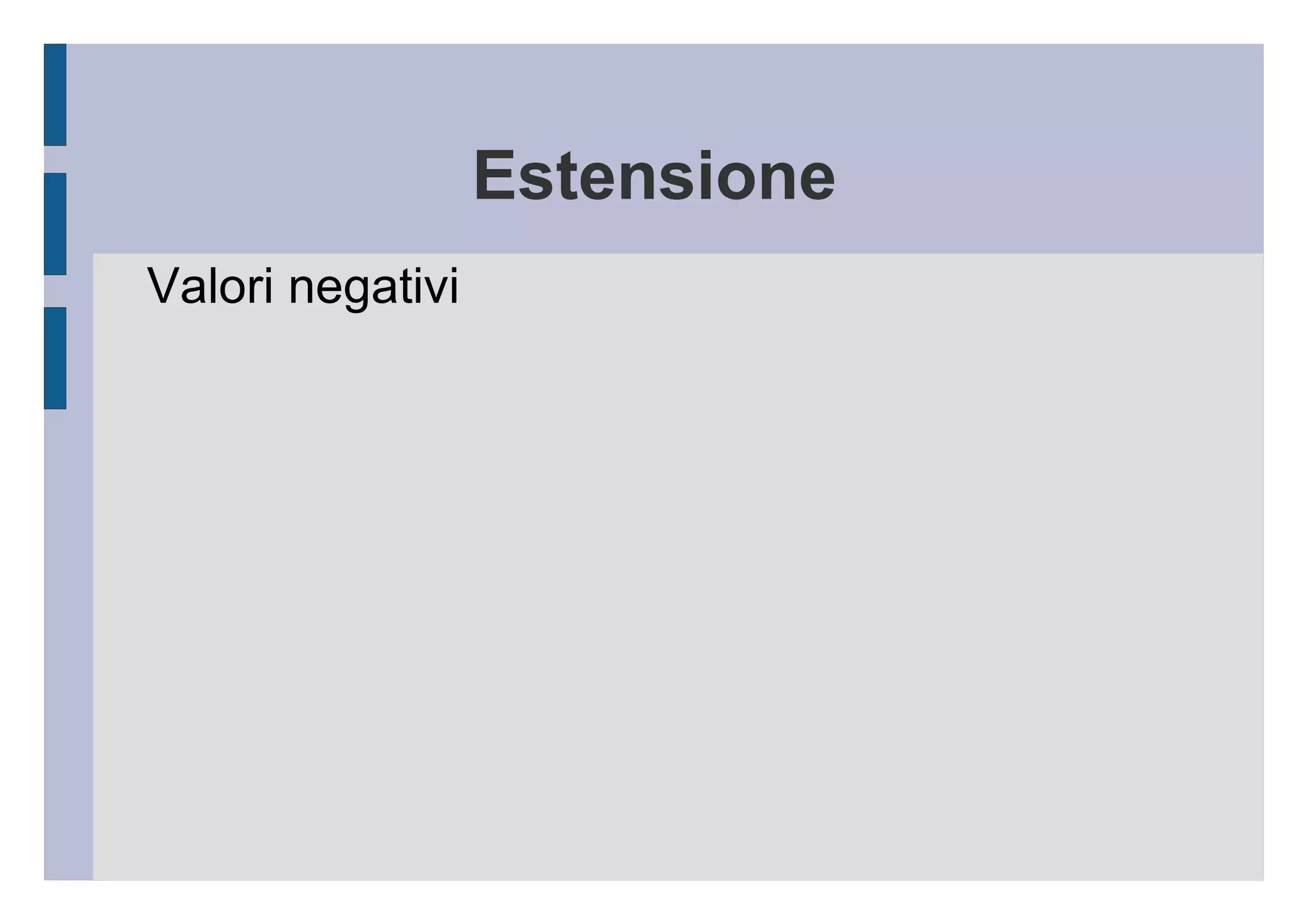 Dominio? gestisco denaro contante (quindi solo positivi) 