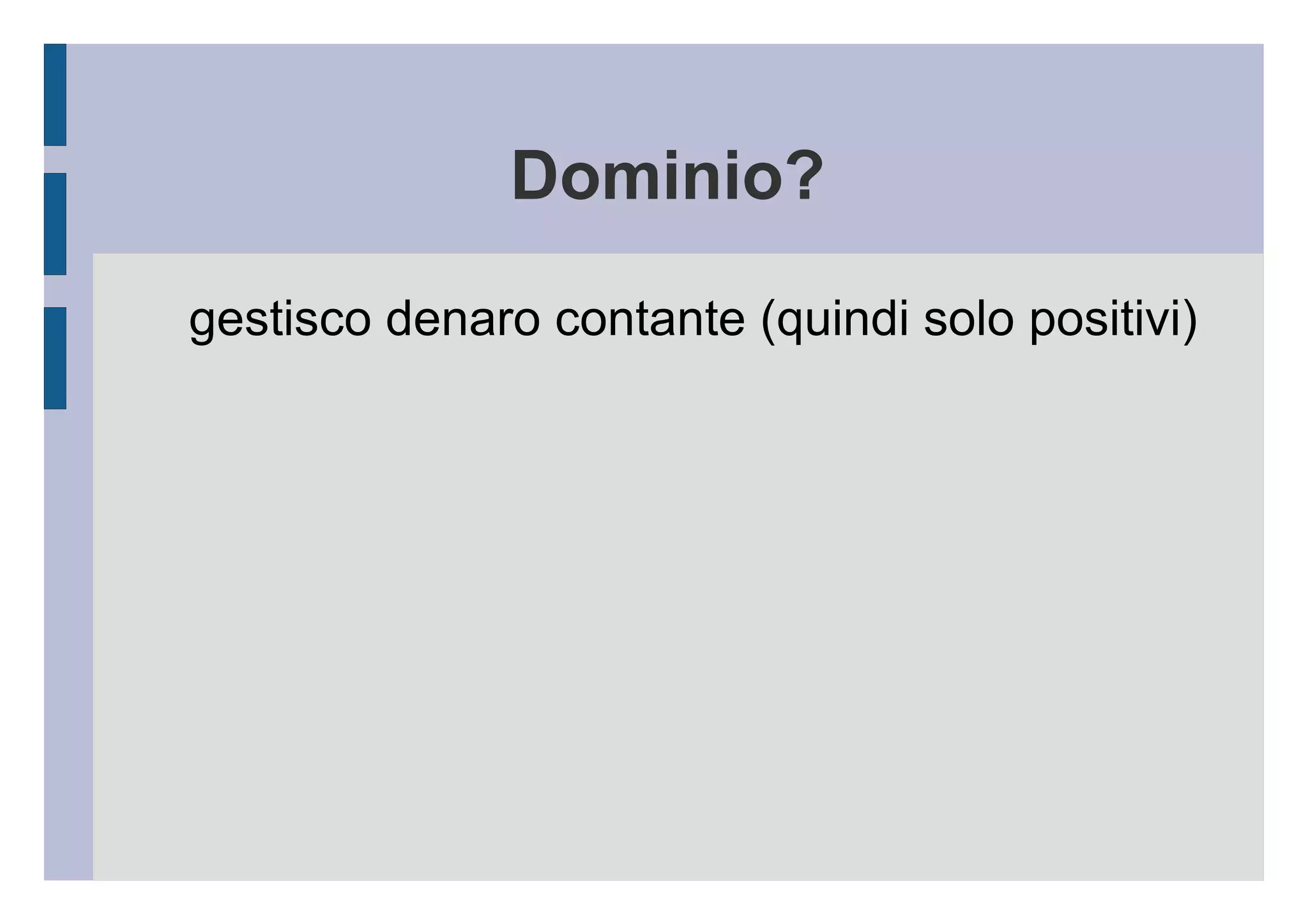 Ipotizziamo alcune soluzioni 