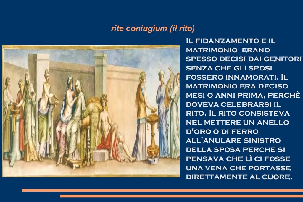 Il matrimonio nell'antica Roma Il matrimonio nell'antica Roma