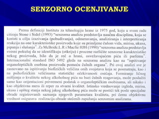 SENSENZZORNO OCENJIVANJEORNO OCENJIVANJE
 