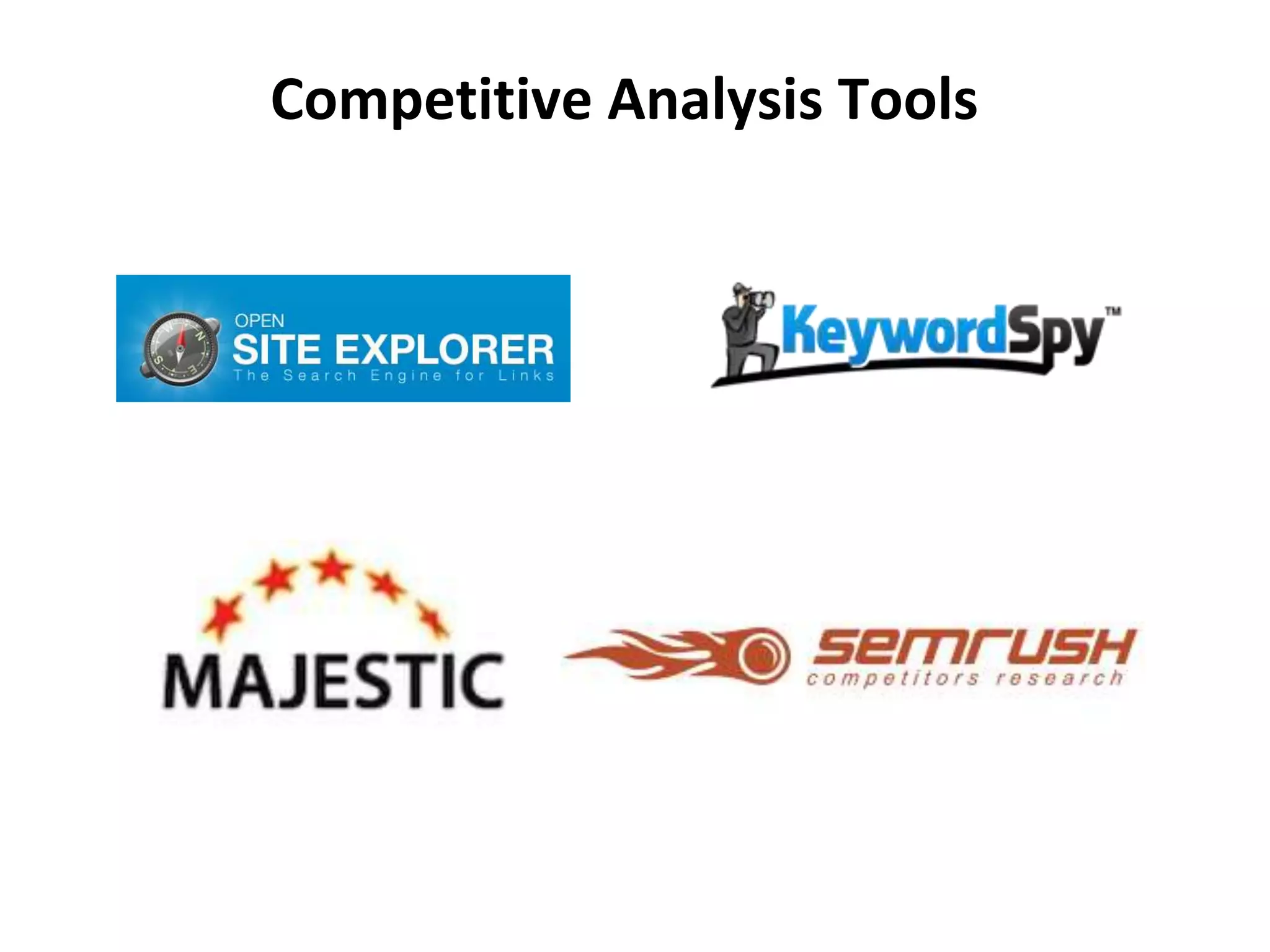 Competitive Analysis Tools
 