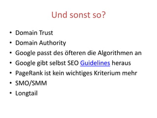 Suchmaschinenoptimierung - Basics