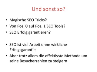 Suchmaschinenoptimierung - Basics