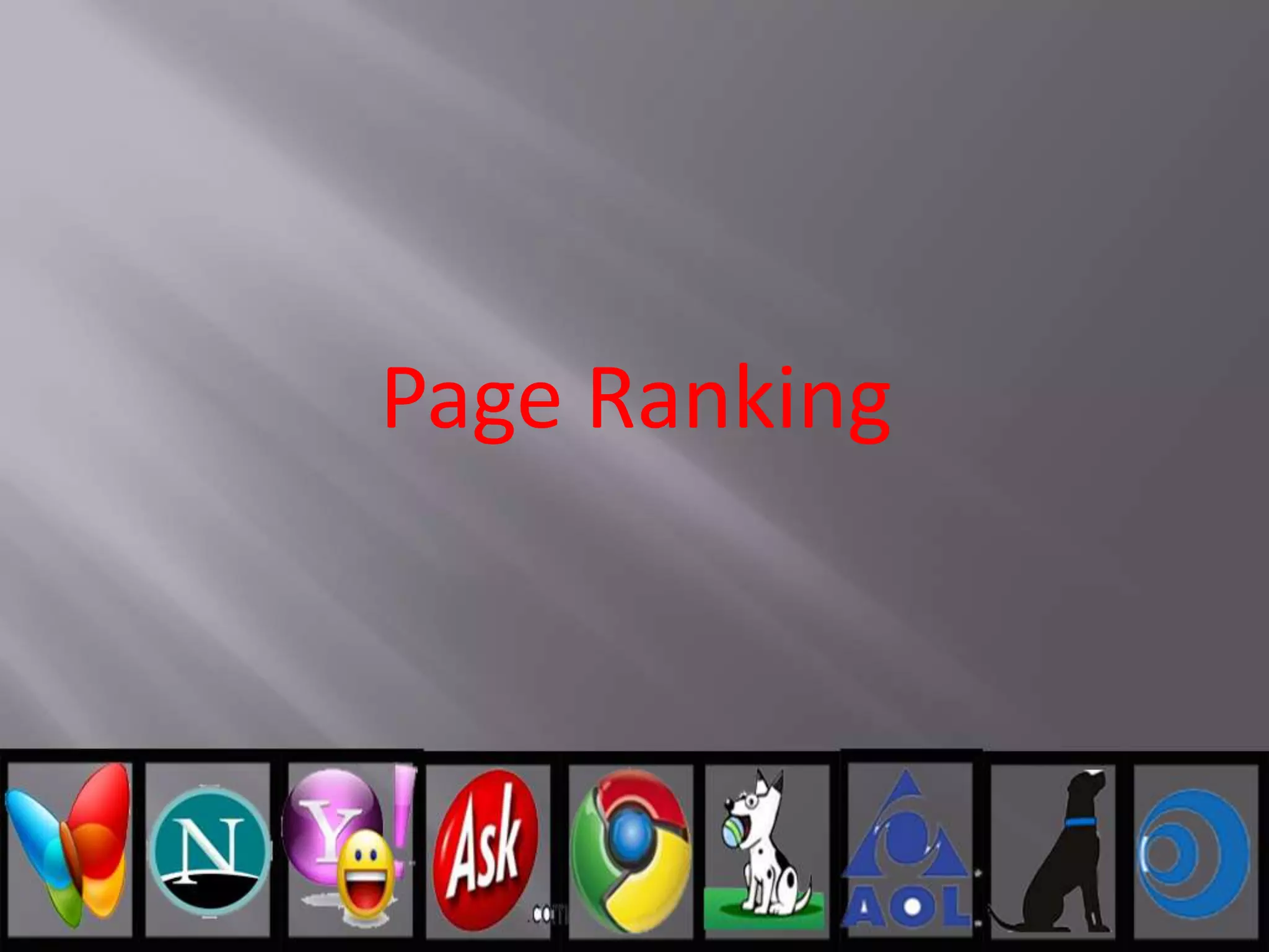 Page Ranking
 