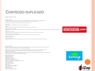 CONTEÚDO DUPLICADO
 