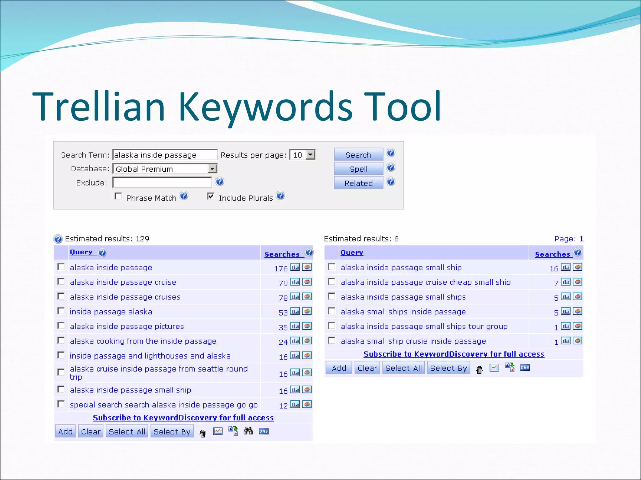 Trellian Keywords Tool 