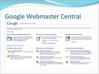 Google Webmaster Central 