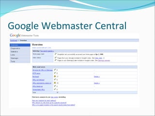 Google Webmaster Central 