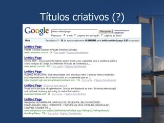 Títulos criativos (?) 
