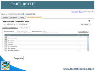 Enquisite



            www.seocertification.org.in
 