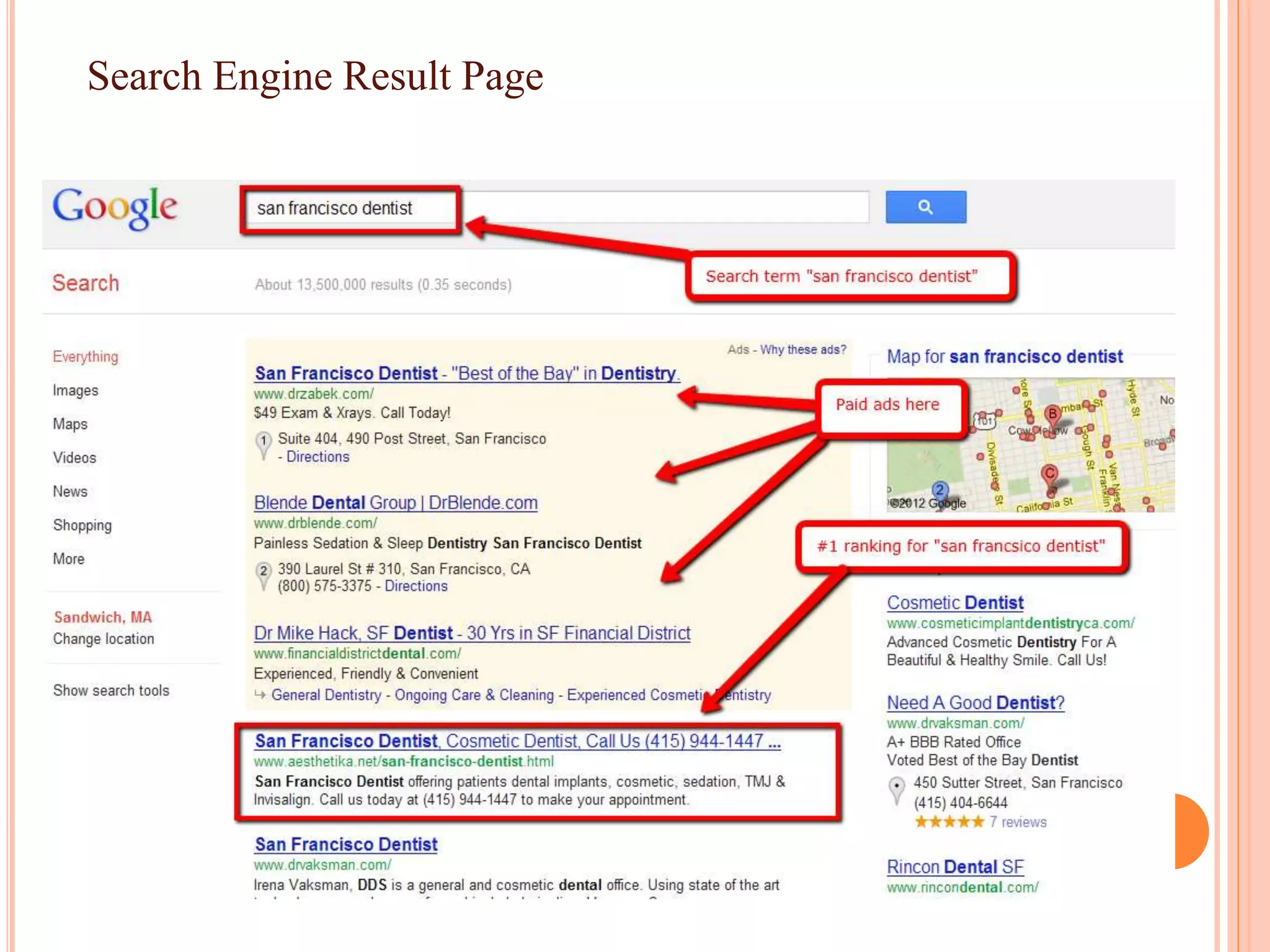 Search Engine Result Page
 