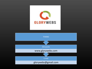 E-mail
glorywebs@gmail.com
Glorywebs
www.glorywebs.com
THANKS
 