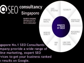 ngapore No.1 SEO Consultants
mpany provide a wide range of
line marketing, expert SEO
rvices to get your business ranked
p results on Google.
 