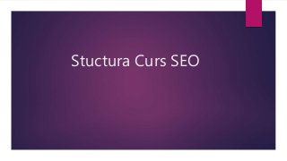 Stuctura Curs SEO
 