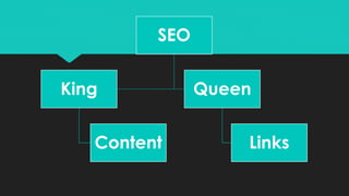 SEO
King
Content
Queen
Links
 