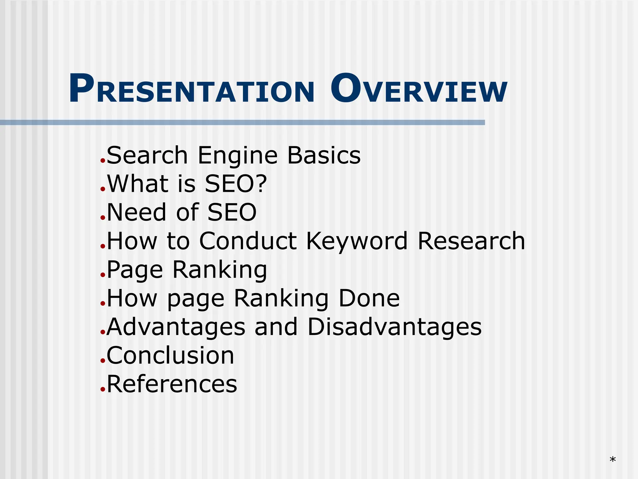 SEO presentation | PPT