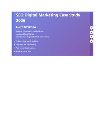 SEO's & Digital Marketing Case Study 2026 | DOCX