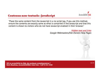 Seo accessibilite