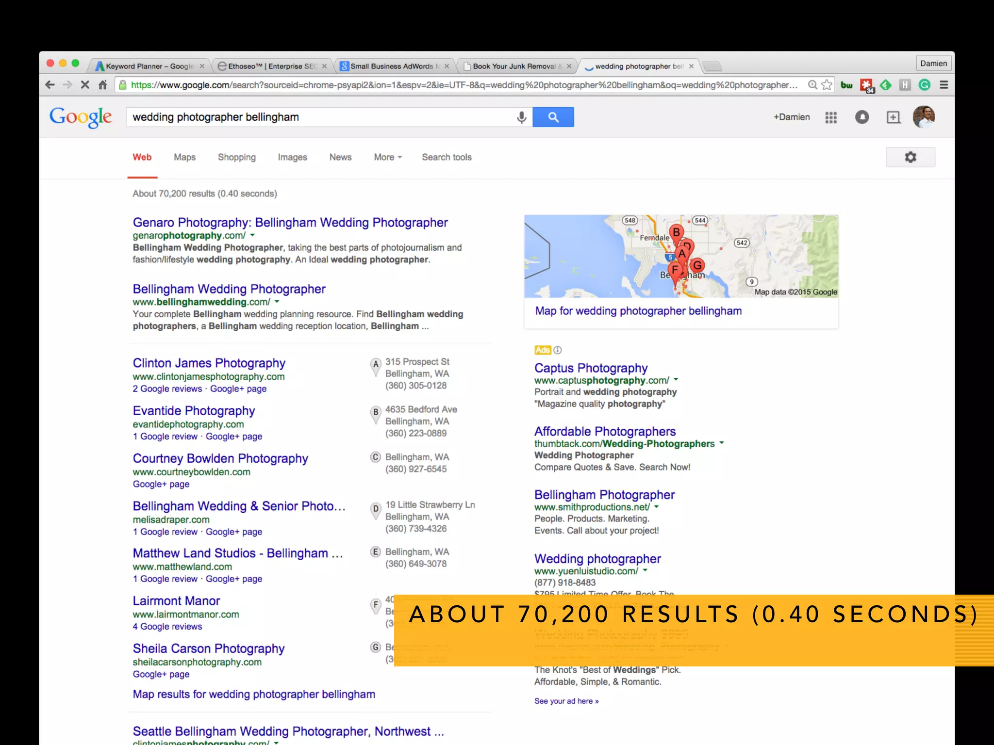 A B O U T 7 0 , 2 0 0 R E S U LT S ( 0 . 4 0 S E C O N D S )
 