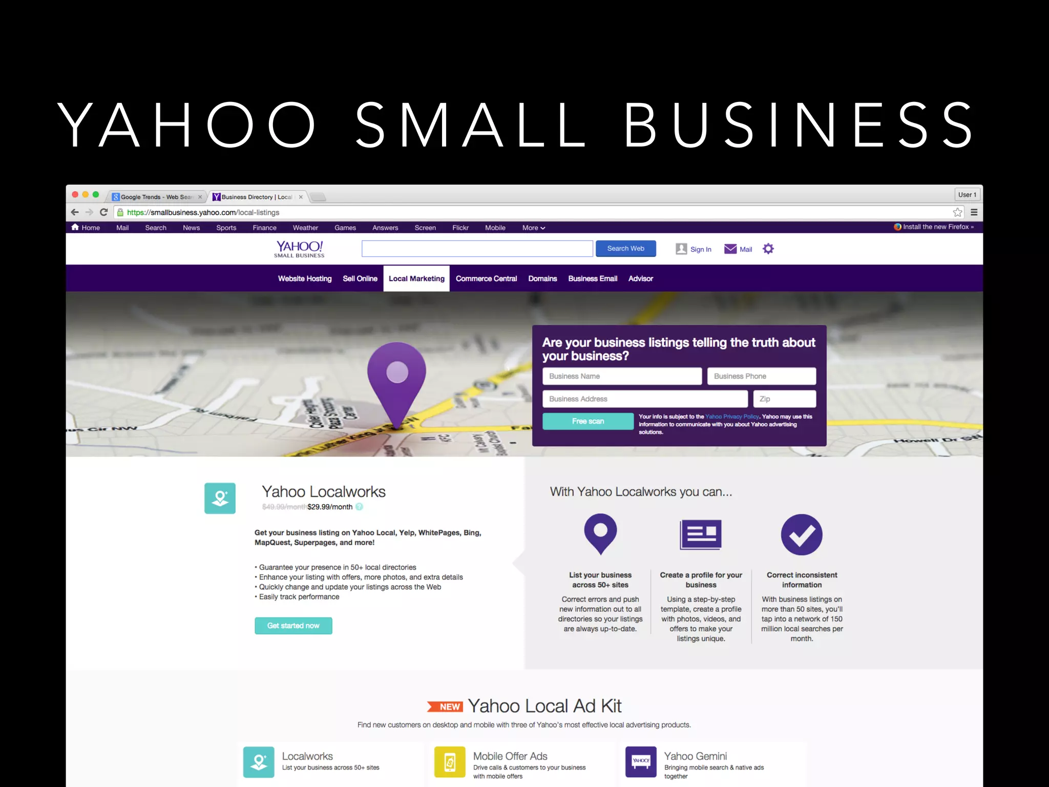 YA H O O S M A L L B U S I N E S S
 