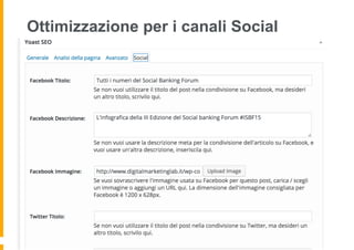 Ottimizzazione per i canali Social
 
