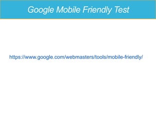 Google Mobile Friendly Test
https://www.google.com/webmasters/tools/mobile-friendly/
 