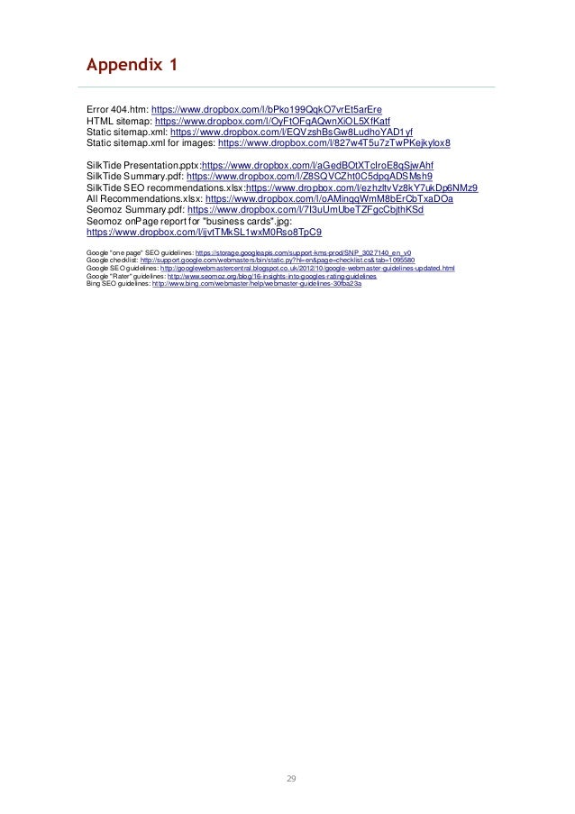 example seo audit