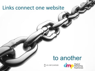 Links connect one website 
to another  