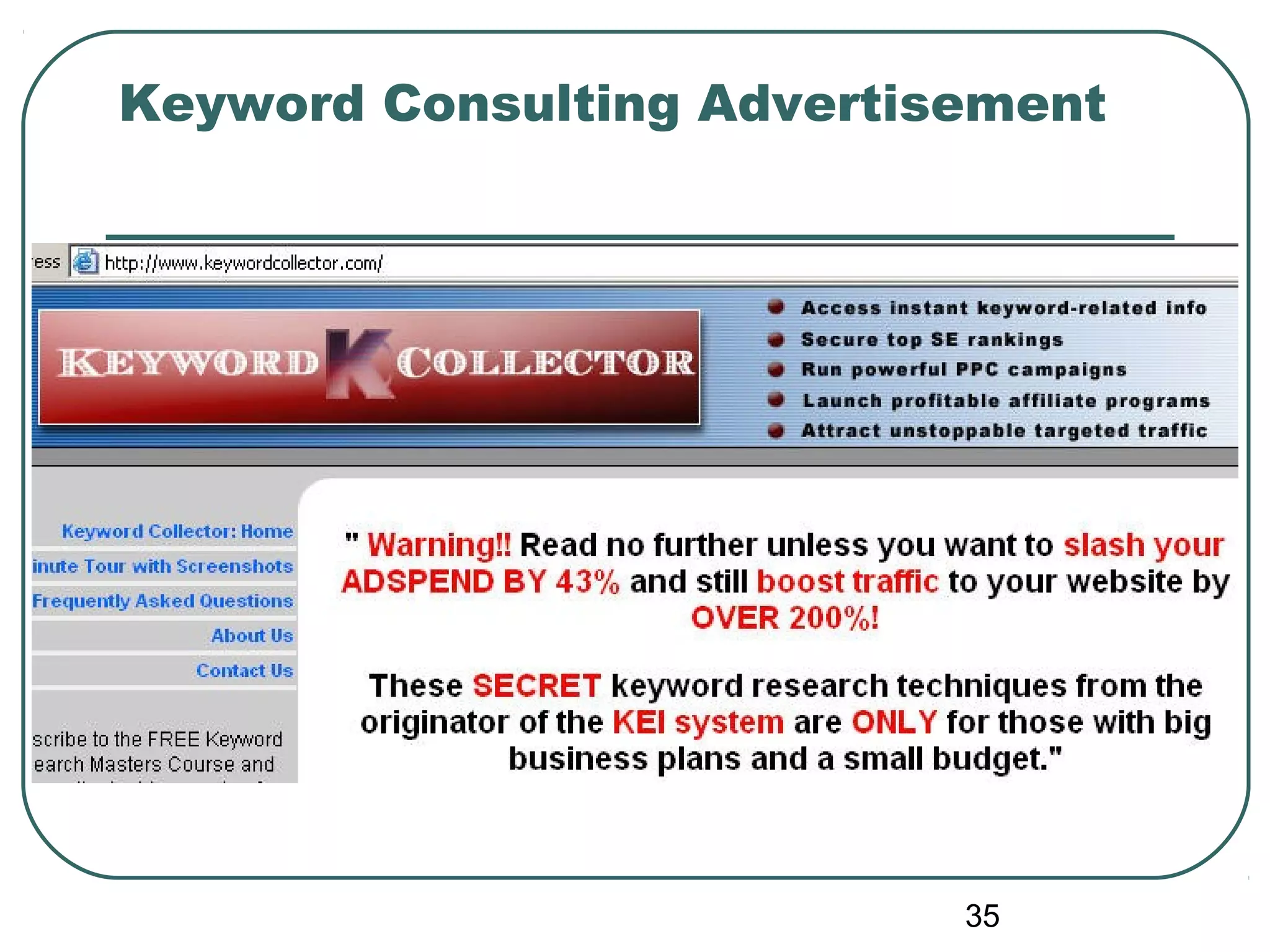 35
Keyword Consulting Advertisement
 