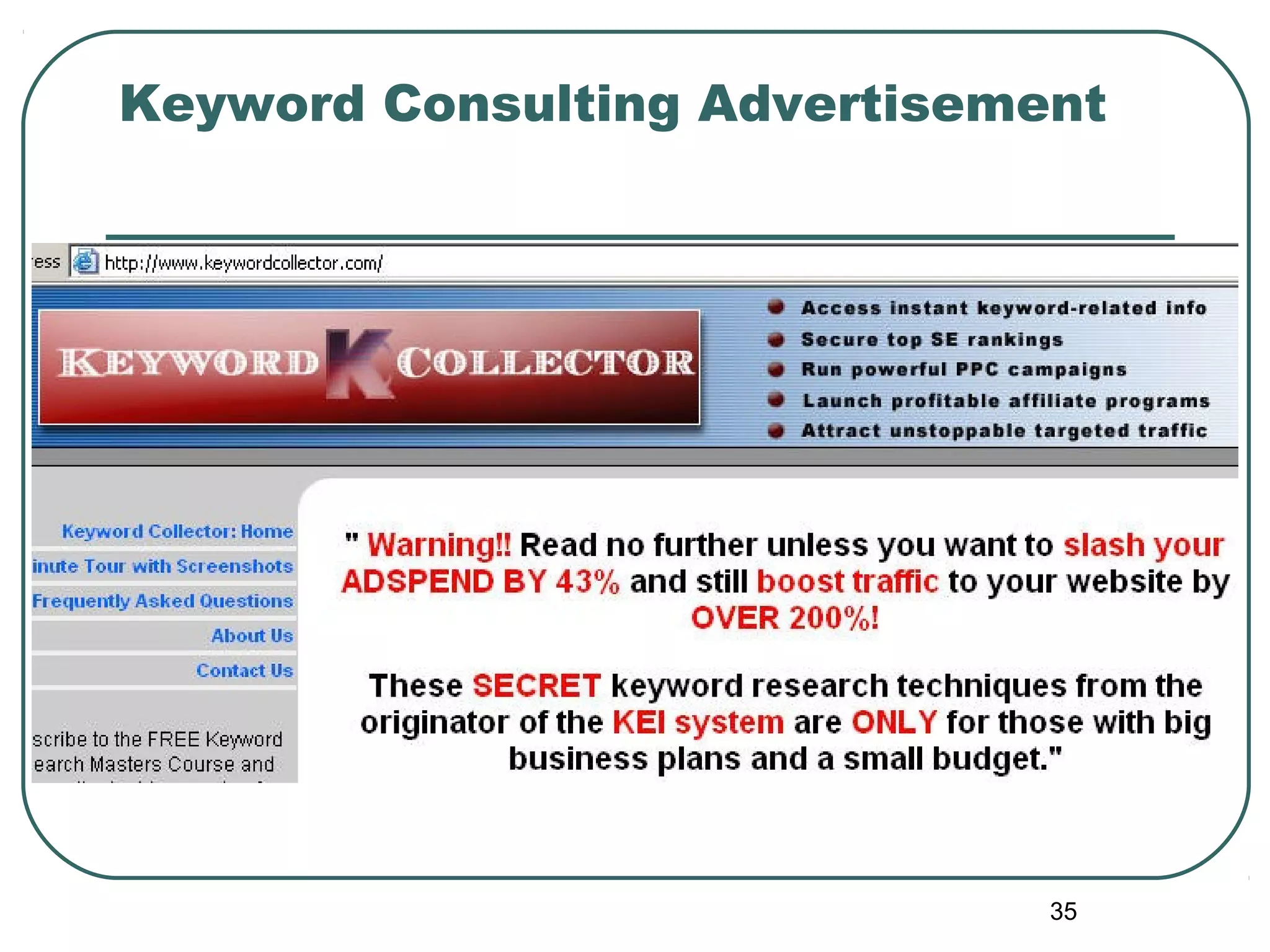 35
Keyword Consulting Advertisement
 