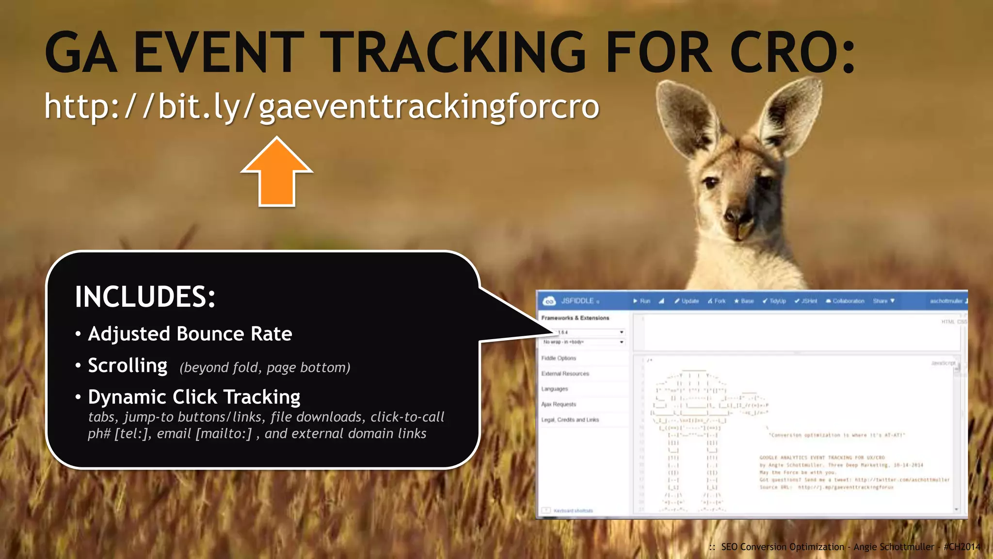 :: SEO Conversion Optimization - Angie Schottmuller - #CH2014
REALITY
Those ARE the metrics you're looking for.
 