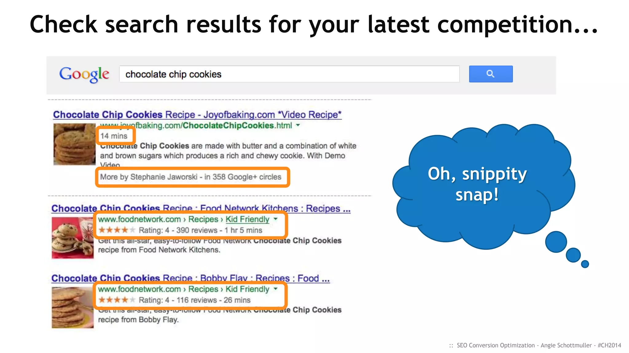 VISUALS are processed
60,000x
FASTER in the brain than text.
:: SEO Conversion Optimization - Angie Schottmuller - #CH2014Source: Neo Mammalian Studios
 