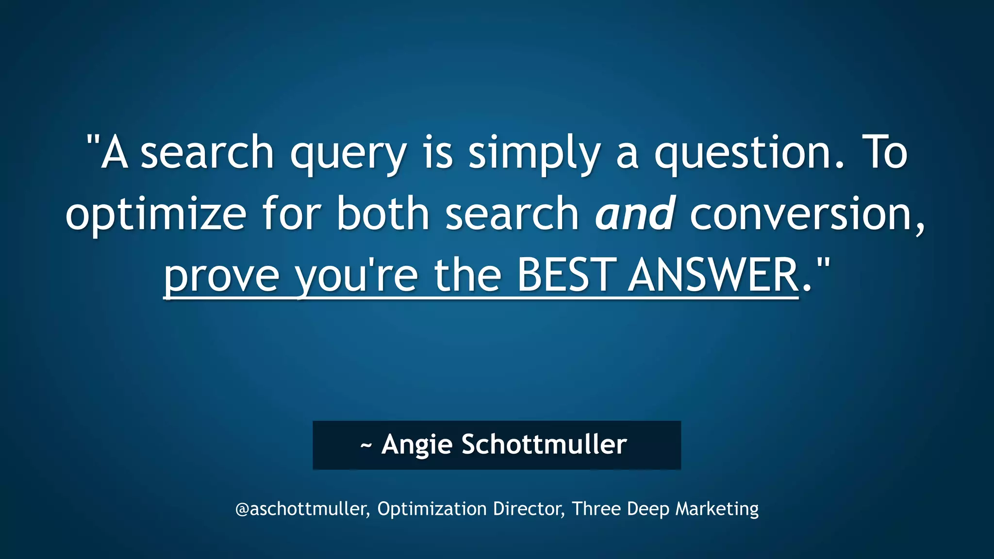 :: SEO Conversion Optimization - Angie Schottmuller - #CH2014
WE CAN BRING BALANCE
TO THE FORCE...
 