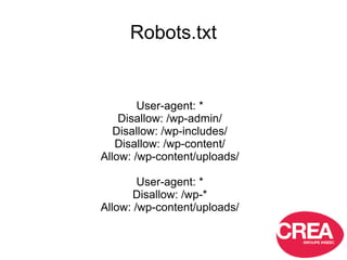Robots.txt
User-agent: *
Disallow: /wp-admin/
Disallow: /wp-includes/
Disallow: /wp-content/
Allow: /wp-content/uploads/
U...