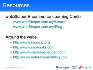 Seo Ecommerce - webShaper Stores