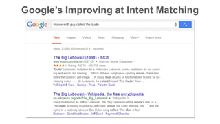 Google’s Improving at Intent Matching 
 