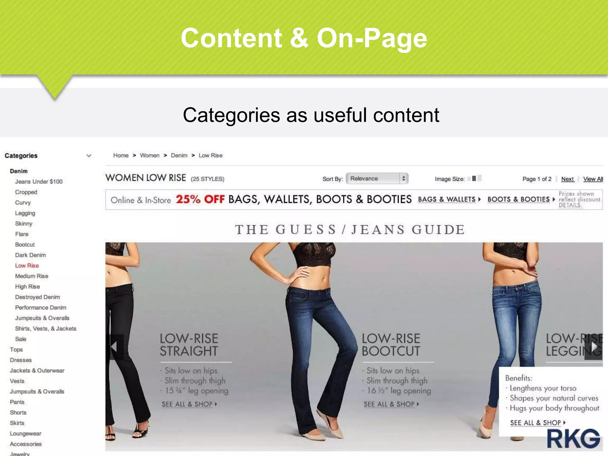 Content & On-Page
Categories as useful content
 