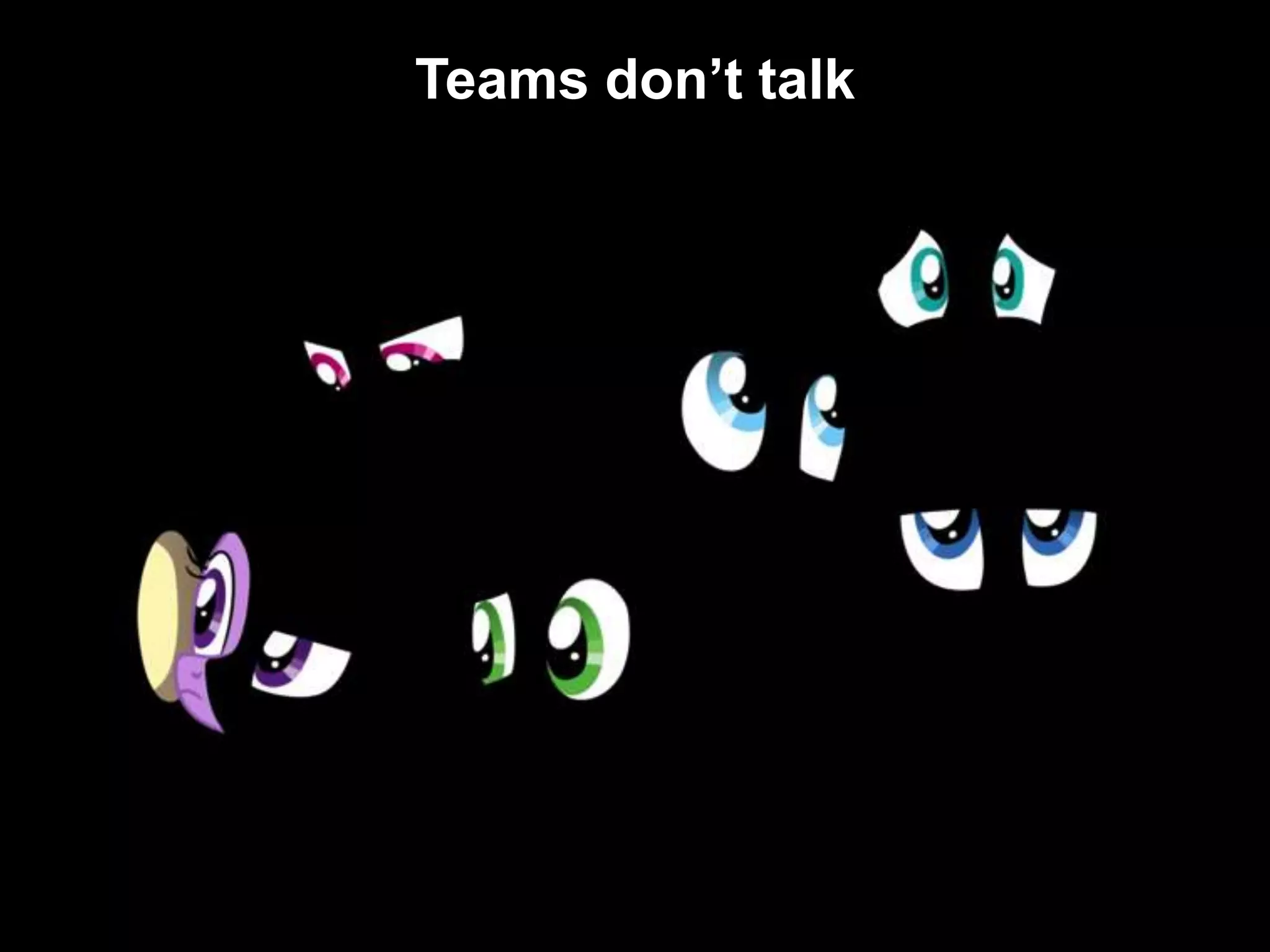 Teams don‟t talk
 