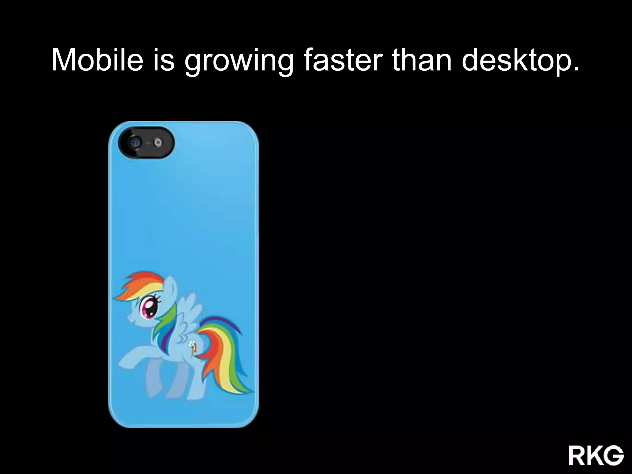Mobile is growing faster than desktop.
 