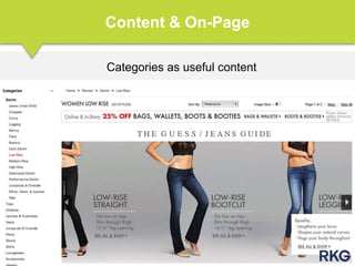 Content & On-Page
Categories as useful content
 