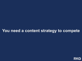 You need a content strategy to compete
 