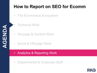 Engagement metrics
Analytics & Reporting
195
3
• Time on page, avg. pages/visit, time on site
• Very useful to spot poor e...